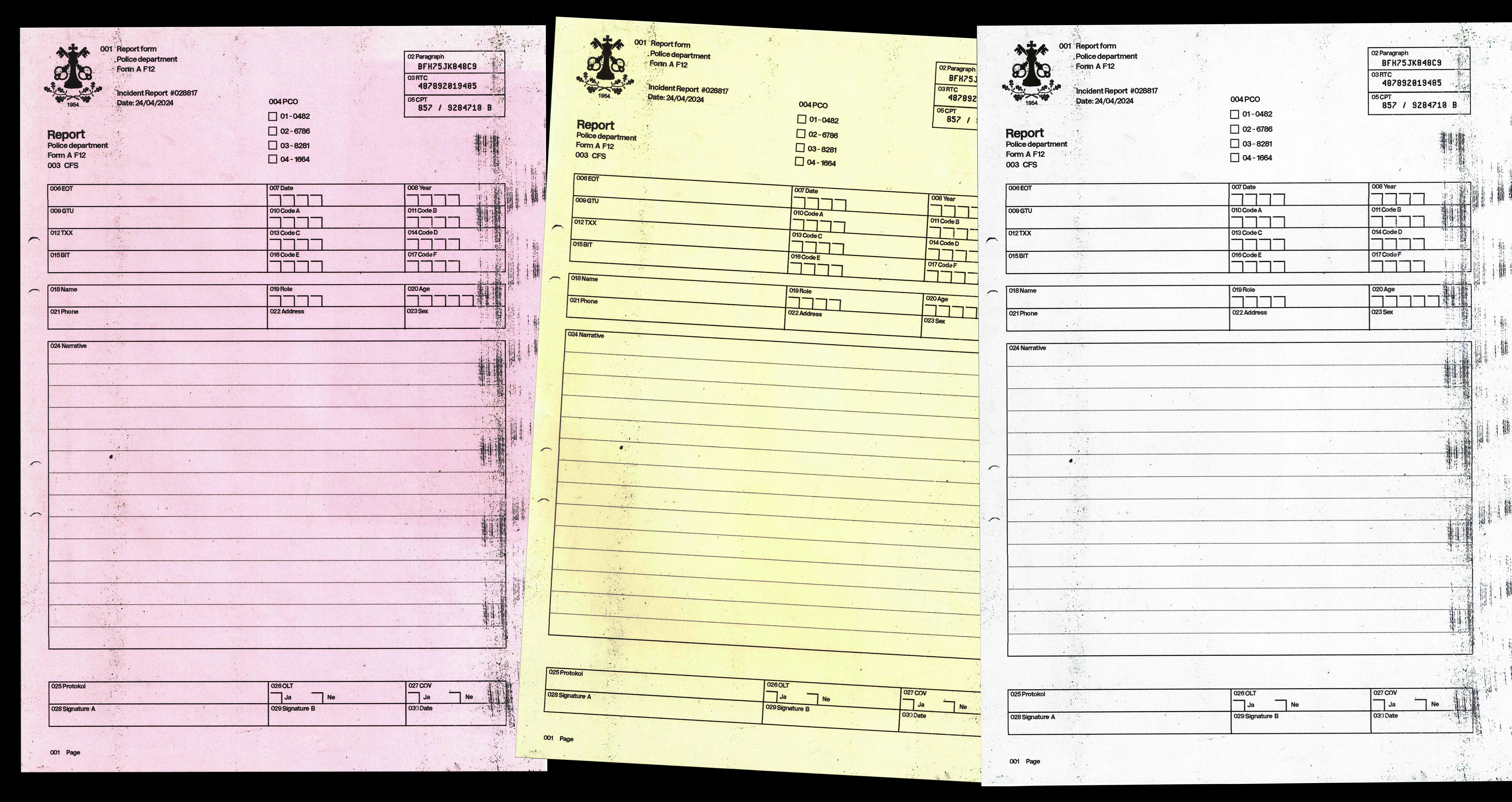 Police documents [Bubble and Squeak, 2025]